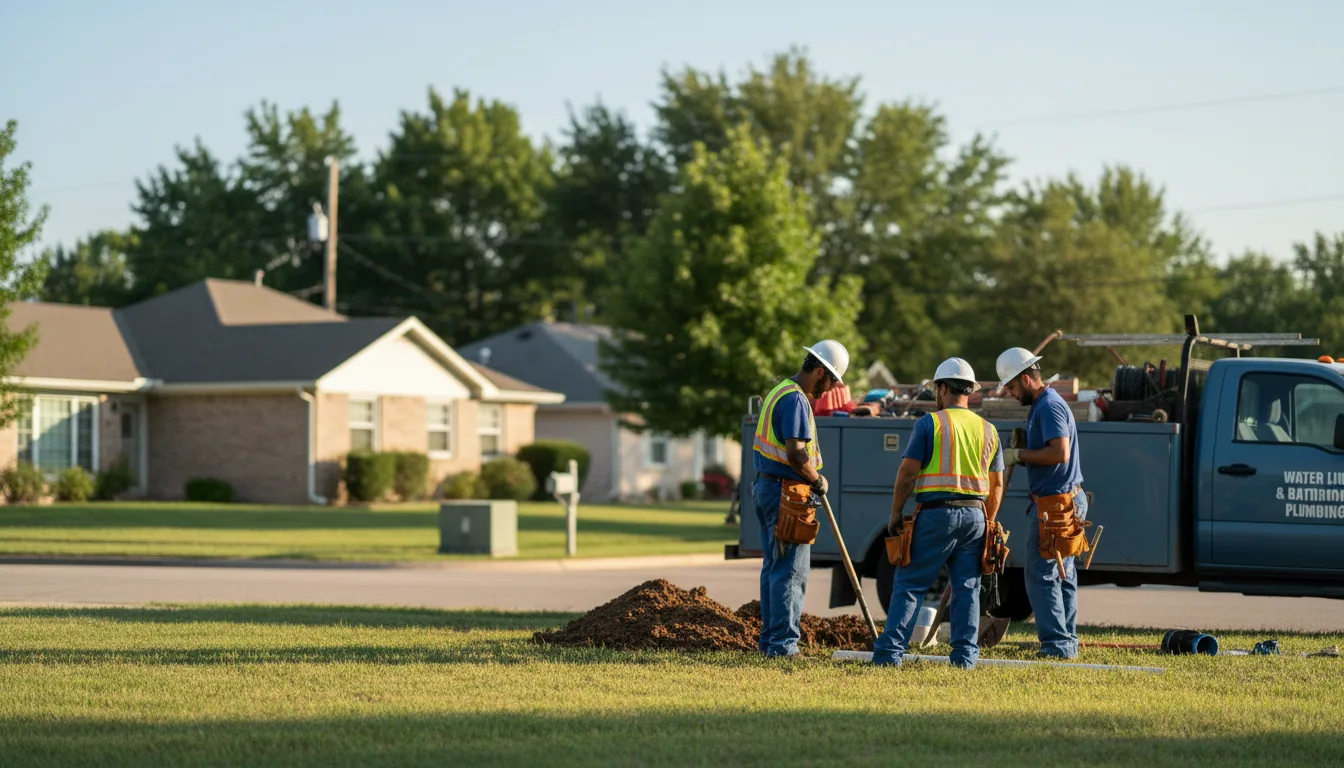 Residential water line and bathroom plumbing service in Kaysville, UT